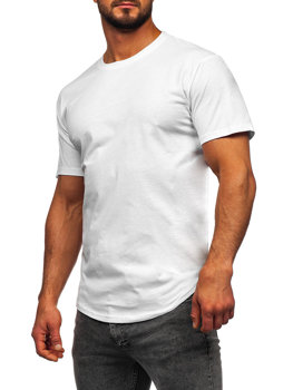 Biele pánske dlhé tričko bez potlače Bolf 14290