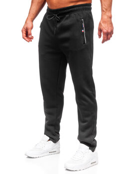 Čierne pánske teplákové nohavice nadmernej veľkosti Bolf JX6216