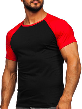 Čierno-červené pánske tričko Bolf 8T82