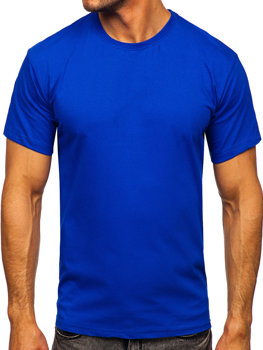 Kráľovské modré pánske tričko bez potlače Bolf 192397