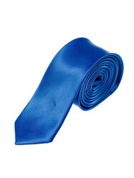 Modrá úzka pánska elegantná kravata Bolf K001