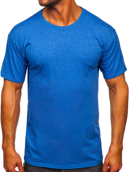 Modré pánske tričko bez potlače Bolf B10
