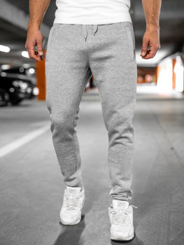 Sivé pánske teplákové jogger nohavice Bolf XW06A