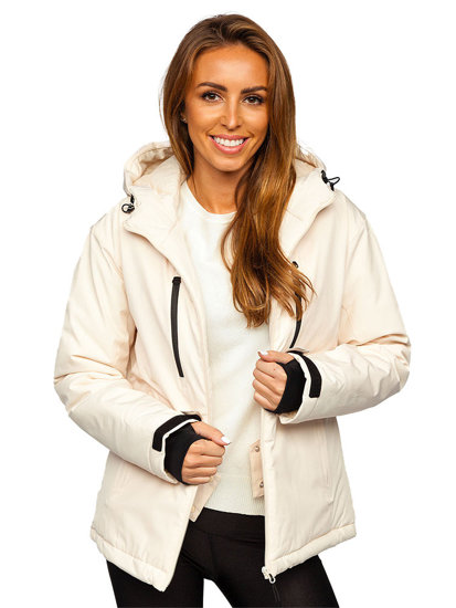 Béžová dámska športová zimná bunda Bolf HH012