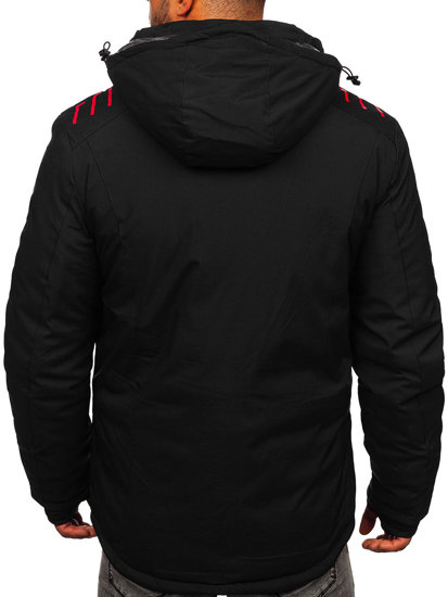 Čierna pánska lyžiarska zimná bunda Bolf 6580