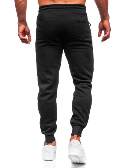 Čierne pánske teplákové jogger nohavice Bolf YK186