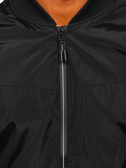 Čierno-sivá pánska prechodná bunda Bolf W3909
