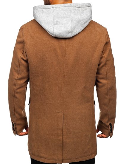 Kamelový pánsky zimný kabát Bolf 1047C