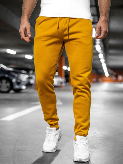 Pánske jogger nohavice vo farbe ťavej srsti Bolf XW01-A