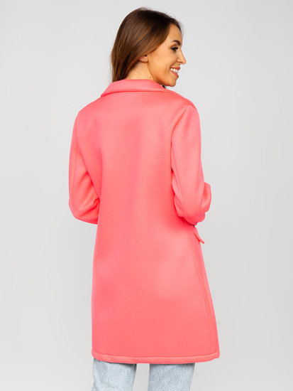 Ružový dámský krátký kabát Bolf 20672