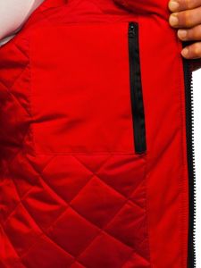 Červená pánska prechodná bunda Bolf 2019005