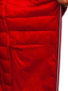 Červená pánska prešívaná športová prechodná bunda Bolf LY1018