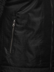 Čierna pánska prechodná bunda BOLF 1702