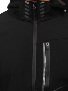 Čierna pánska prechodná softshellová bunda Bolf HM191