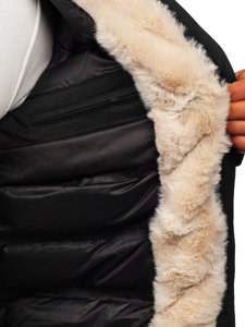 Čierna pánska zimná bunda parka Bolf M120