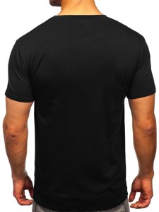 Čierne pánske tričko s potlačou Bolf Y70031