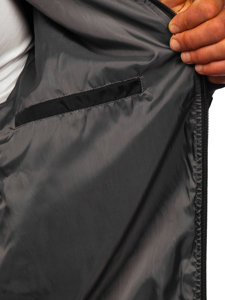 Čierno-sivá pánska prechodná bunda Bolf W3908
