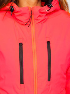 Ružová-neónová dámska športová zimná bunda Bolf HH012A