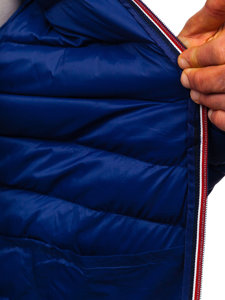 Tmavomodrá pánska športová zimná bunda Bolf SM71