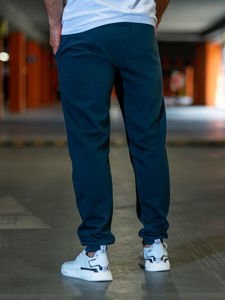 Tmavomodré pánske jogger nohavice Bolf XW01
